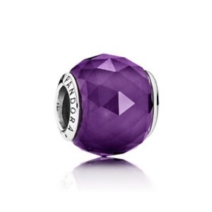 Royal purple geometric pandora charm